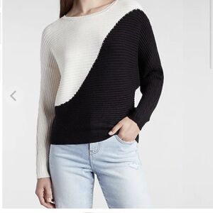 Express Dolman sleeve color block sweater size small
